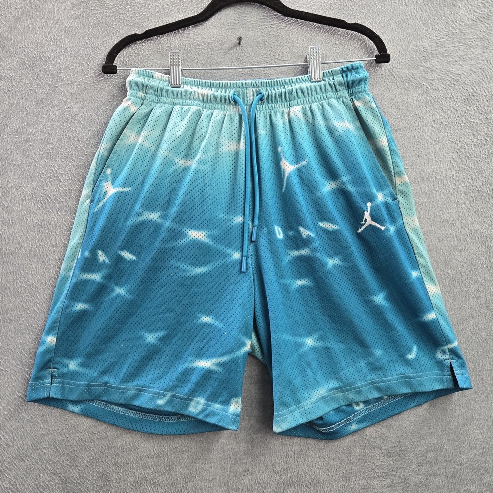 Jordan Men Activewear‎ Shorts M Blue Jumpman Embroidery Basketball Graphic Print